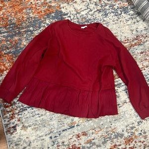 Womens Red Peplum Top